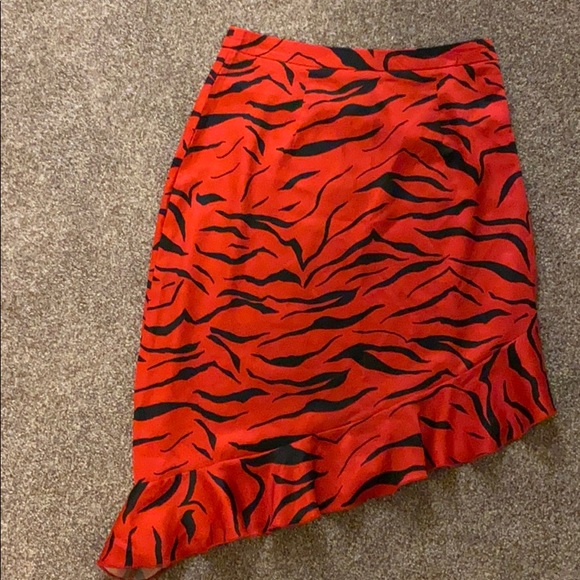 Nasty Gal Dresses & Skirts - Nasty Gal satin tiger stripe midi skirt